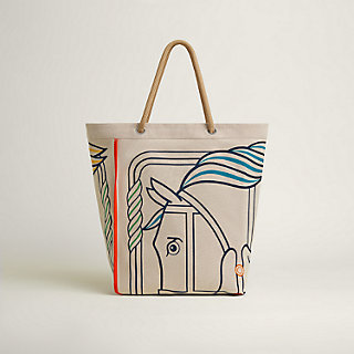 【大胆なお馬さん柄】HERMES★Quadrige beach トートバック Quadrige beach bag | Hermès USA